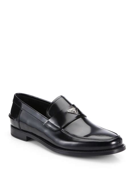 mens prada slip on walking shoes|Prada men's loafer.